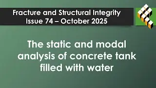 The static and modal analysis of concrete tank filled with water