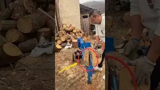 Hydraulic firewood splitting machine 🔥 Good tools and machinery #shotrs #woodsplitter