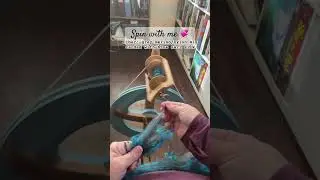 POV: Spinning a sari silk blend on a kromski fantasia wheel 💞#handspun #handspunyarn #spinningwheel
