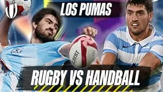 Who has the BETTER HANDS? Los Pumas Rugby vs Handball Ultimate Rugby Challenge