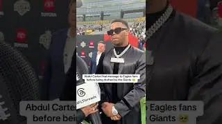 Abdul Carter final message to Eagles fans before giants drafted him #nfldraft #abdulcarter