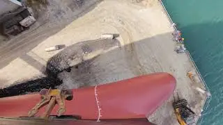 Picking up anchor during floating dry dock 