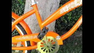 20 inch beach cruiser girls orange by greenlinebicycles.wmv