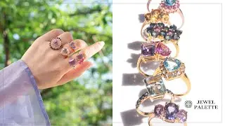 【ご報告】遂に...新作リングをお披露目！大ぶり天然石を使った、クラシカルな色石リングたち | JEWEL PALETTE