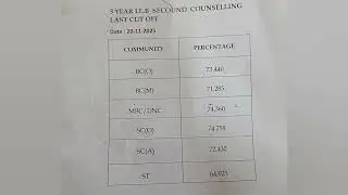 Second counseling govt college%list/3years affiliated/law admission update2025 #tndalu #lawadmission