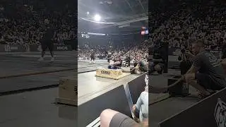 Tom Stoltman Bailer and Tractor Pull at Shaw Classic #youtubeshorts #strongman