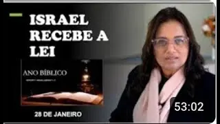 28 JANEIRO - ISRAEL RECEBE A LEI / ANO BIBLICO / ESCOLA DE PROFETAS