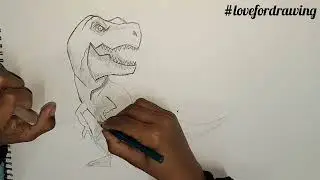 &ldquo;Rawr! 🦖 How to draw T-Rex sketch tutorial. Big imagination, tiny hands, endless creativity!