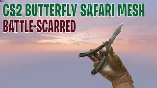 Butterfly Knife Safari Mesh (Battle-Scarred) | CS2 Skin Showcase #390