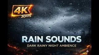Dark Rainy Night Window 🌧️ | 2 Hour Relaxing Rain Ambience | 4K