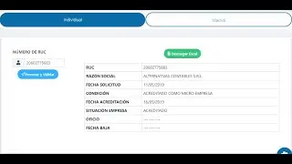CONSULTA MASIVA DE ACREDITADOS EN REMYPE - ONLINE