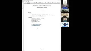 Greenfield Lakes Owners Association Budget Meeting   2020 11/19