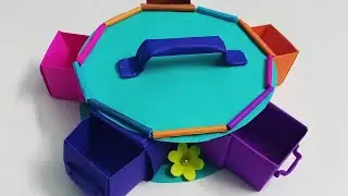 DIY Origami Drawer box Tutorial || Desk Organizer || Paper Craft || #sulai'scrafitti