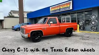 Chevy C-10 with the Texas Edition wheels @rimtyme #viralvideo #chevrolet #truck #foryou