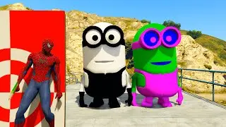 GTA 5 Funny Ragdoll Spiderman vs Blue Minion Epic Episode #21