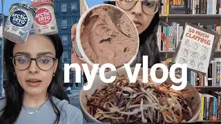 NYC VLOG 💻 ✨ | work-life balance, trying new vegan snacks & exploring bookstores