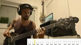 Subscribe - Darken the Vermilion [part 2] (BASS COVER WITH TAB)