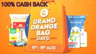 Grofers Grand Orange Bag Days/Grofers 100% Cashback Offer/Grofers Grocery Haul / Indian Grocery Haul