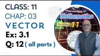Class 11 mathematics | Chap 3 Vector | Ex 3.1 Q12 ( all parts ) | Hindi