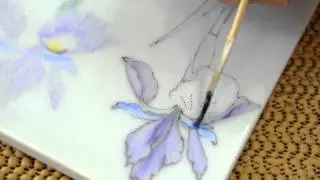 Irisポーセリンペイント〜絵付けで描くアイリス第１焼成