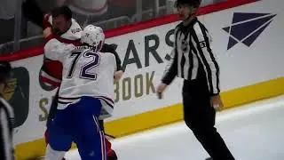 NHL Hockey fight - Dylan McIlrath(Capitals)vs. Arber Xhekaj(Canadiens)