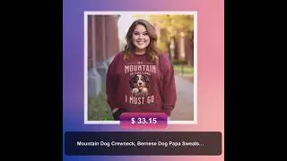Mountain Dog Crewneck, Bernese Dog Papa Sweatshirt, Custom Dad Shirt, Furry Friend Dog Daddy Shir...