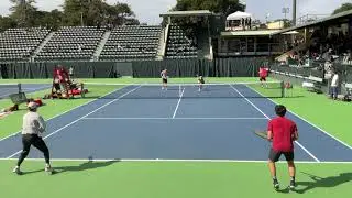 Stanford Men's Tennis Warmup Before Match (February 26, 2022)