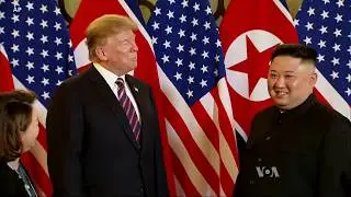 Hanoi Summit: Trump Participates in a Greeting with Kim