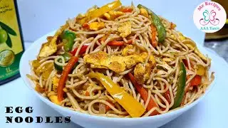 Egg Noodles | Egg Fried Noodles | Garlic Chili Egg Noodles