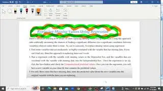 SPSS 20-Missing Value Imputation With Regession Method