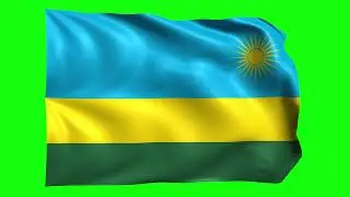 Green screen Footage | Rwanda Waving Flag Green Screen Animation | Royalty-Free