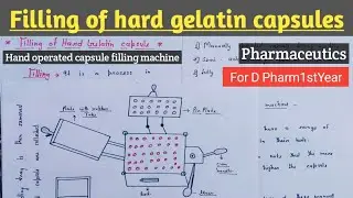 Filling of hard gelatin capsules || Pharmaceutics || D Pharm1stYear Chapter-5 section-2 Part 4 Hindi