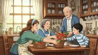 Cozy Ghibli Night at Grandma's House During a Storm | Ghibli-Style Video