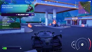 Fortnite - Destroy Objects Or Structures While In A Vehicle (Battle Bus Quests)