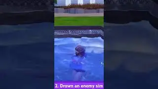 Drown an enemy sim in the pool | 24while24 challenge #thesimschecklistchallenge #24while24 #thesims4