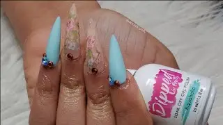 Quick Easy | Apres Base Color tips and Dipped in Pretty gel polish