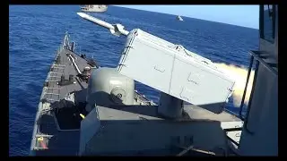 Sea Sparrow Missile Launch   Mk-29 Sea Sparrow Missile Launcher