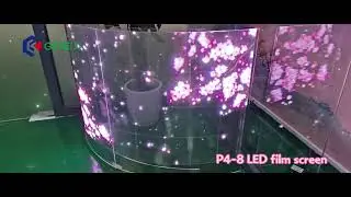P4-8 Curved Transparent LED Film &ndash; Ideal for Elevating Christmas Vibes (As Seen in Our Demo!) #led