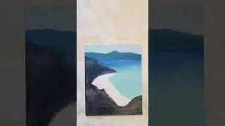 process of Hawaii beach painting!