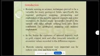 RS lecture 46 Remote Sensing and GIS Technology in Geological Mapping