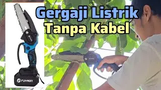 Gergaji Listrik Portabel tanpa kabel, potong kayu pohon jadi cepat