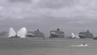 'The Three Queens' Cunard 175th Anniversary. Liverpool. 25/05/15
