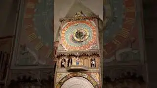 Astronomical clock inside Lund Cathedral Lund Sweden