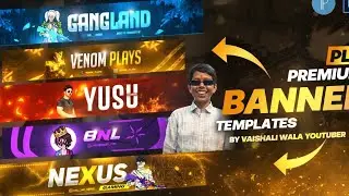 🔥 PLP Premium Banner Templates for YouTube & Gaming &ndash; PixelLab (PLP File Included