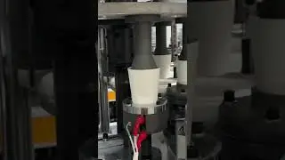 The double wall paper cup sleeve machine test run in the factory