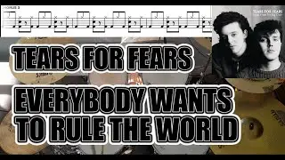 Tears For Fears - Everybody Wants To Rule The World - Drum Cover With SHEET MUSIC