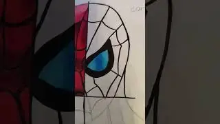 Drawing spiderman in different styles! Gone Wrong! P2 Cartoon! (#shorts) #art #realism #fyp #viral