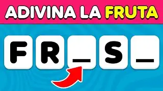 Adivina 120 Frutas sin VOCALES 🍋✅ Fácil, Medio, Difícil, Imposible