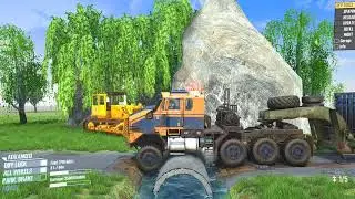 Can You SURVIVE MudRunner's TRUCK VS Giant Speed Bumps Challenge