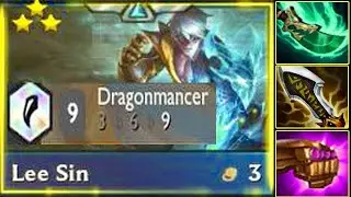 Lee Sin ⭐️⭐️⭐️, 9 Dragonmancer, Full Crit - TFT Set 7
